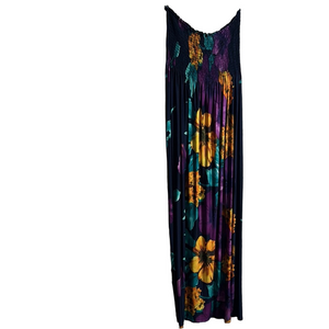 Wet Seal Purple and Yellow Floral Maxi Dress